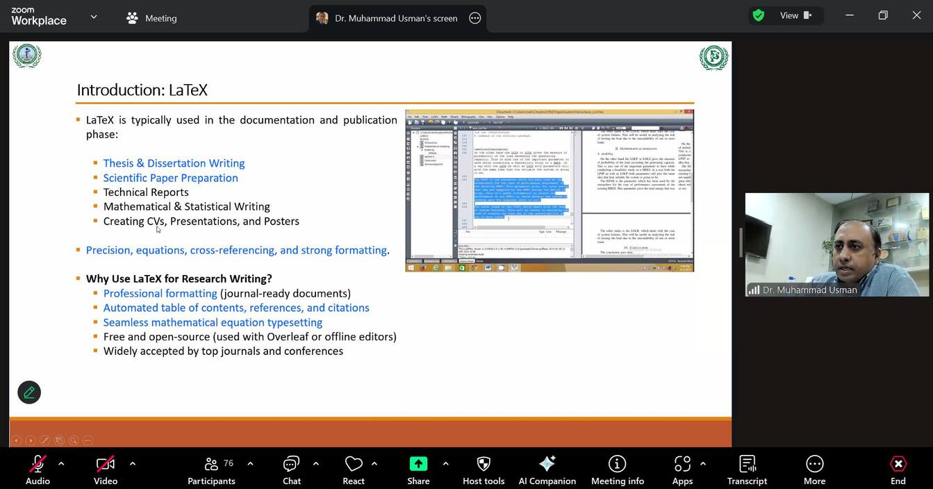 Two-Day Training Workshop on “Research Tools & Techniques Using SPSS”