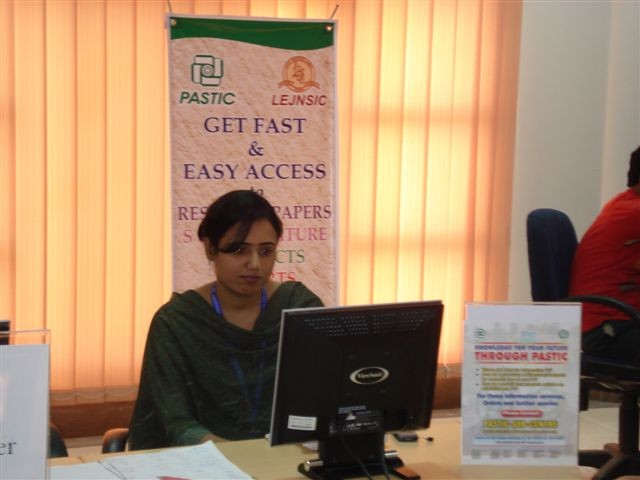 PASTIC information desk at the LEJ National Science Information Center
